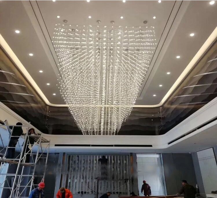 创意满天星大型吊灯定制沙盘灯售楼部大堂酒店装饰艺术LED光立方