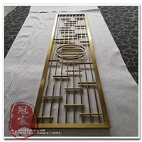 湖南酒店装饰现代纯铜屏风 大型雕花镂空屏风 304不锈钢屏风花格 