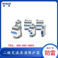 交流220v防雷器 spd2/4p浪涌保护器 室外弱电箱浪涌保护装置20kA