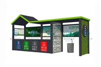 小区智能垃圾桶 社区户外商场垃圾分类桶 四分类垃圾分类亭