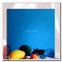 冠宸304 真空镀钛宝石蓝不锈钢镜面板材 商场装饰定制彩色板