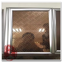  不锈钢镜面蚀刻板 各种图案花纹防盗门蚀刻板  304 201