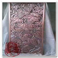 湖南铜板雕刻加工 酒店铜屏风装饰元素 黄铜精雕玄光