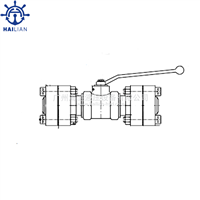 船用液压法兰球阀DWG NO.8401095-0-XXX0101U KHB624