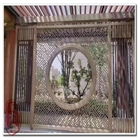 广西镜面不锈钢玫瑰金祥云花格 304不锈钢祥云图案屏风厂家