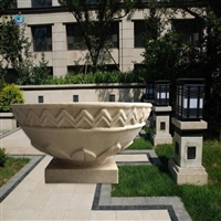 广场景观摆件 石雕花盆雕塑 