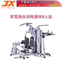 昆山健身器材军霞六人站综合训练器JX-1600大型力量综合健身设备