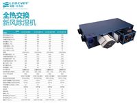 莱斯克韦尔新风系统全热交换新风除湿机含有净化、内循环模式