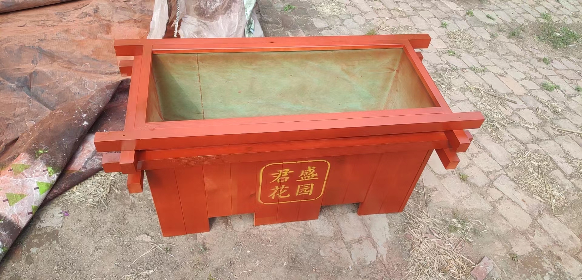 天津绿化种植防腐木花箱生产防腐木花箱
