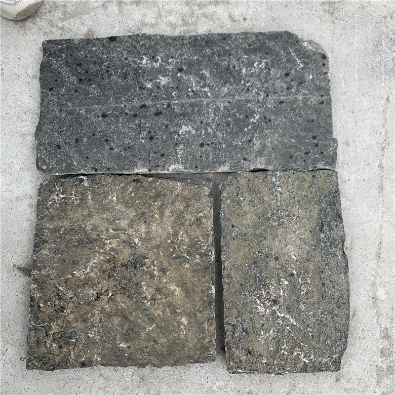 深灰色条形文化石 黑色蘑菇石面砖 不规则青石板碎拼石