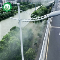 建材厂区路灯喷雾系统 智慧灯杆喷雾除尘系统 道路雾森降尘设备