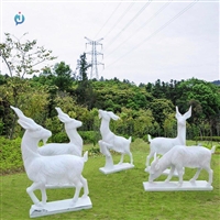 城市动物雕塑 汉白玉羊雕塑  