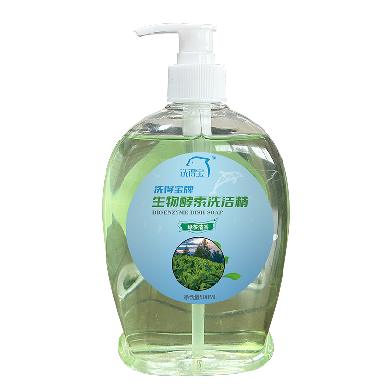 洗得宝生物孝素洗洁精天然绿色配方强效去油温和不伤手500g/瓶