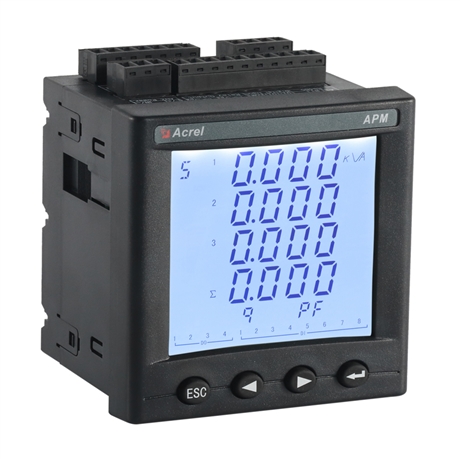 工厂计量电表安科瑞APM810可存储电表 三相有功电能多功能电表厂家