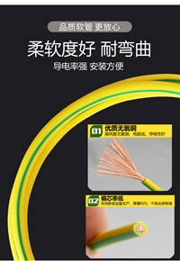 天津6平方黄绿桥架铜接地线