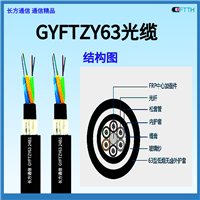 防鼠光缆生产厂家 GYFTZY63非金属防啃咬通信光纤GYFTZY63-24B1