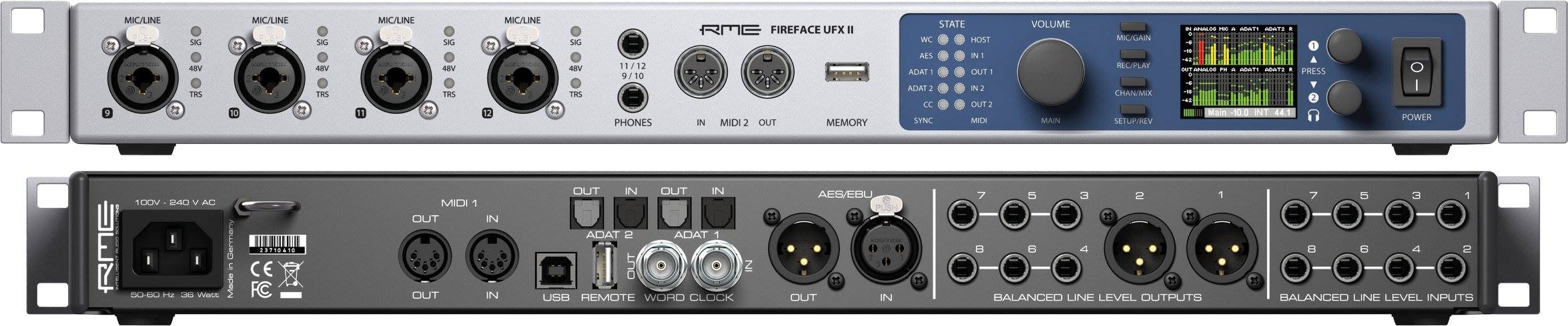 RME Fireface UFX II USB音频接口录音编曲唱歌声卡