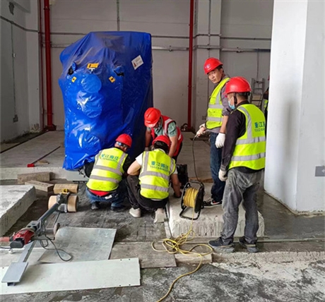 绍兴起重公司 地下室 工厂机器设备起重搬厂 重江经验丰富