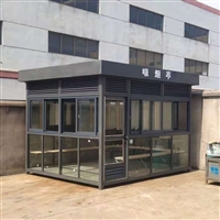 杭州临安区玻璃吸烟亭户外活动吸烟点 规格尺寸
