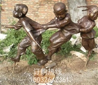 指用装饰景观儿童雕像制造 订做法治元素 广场景观儿童雕像展品