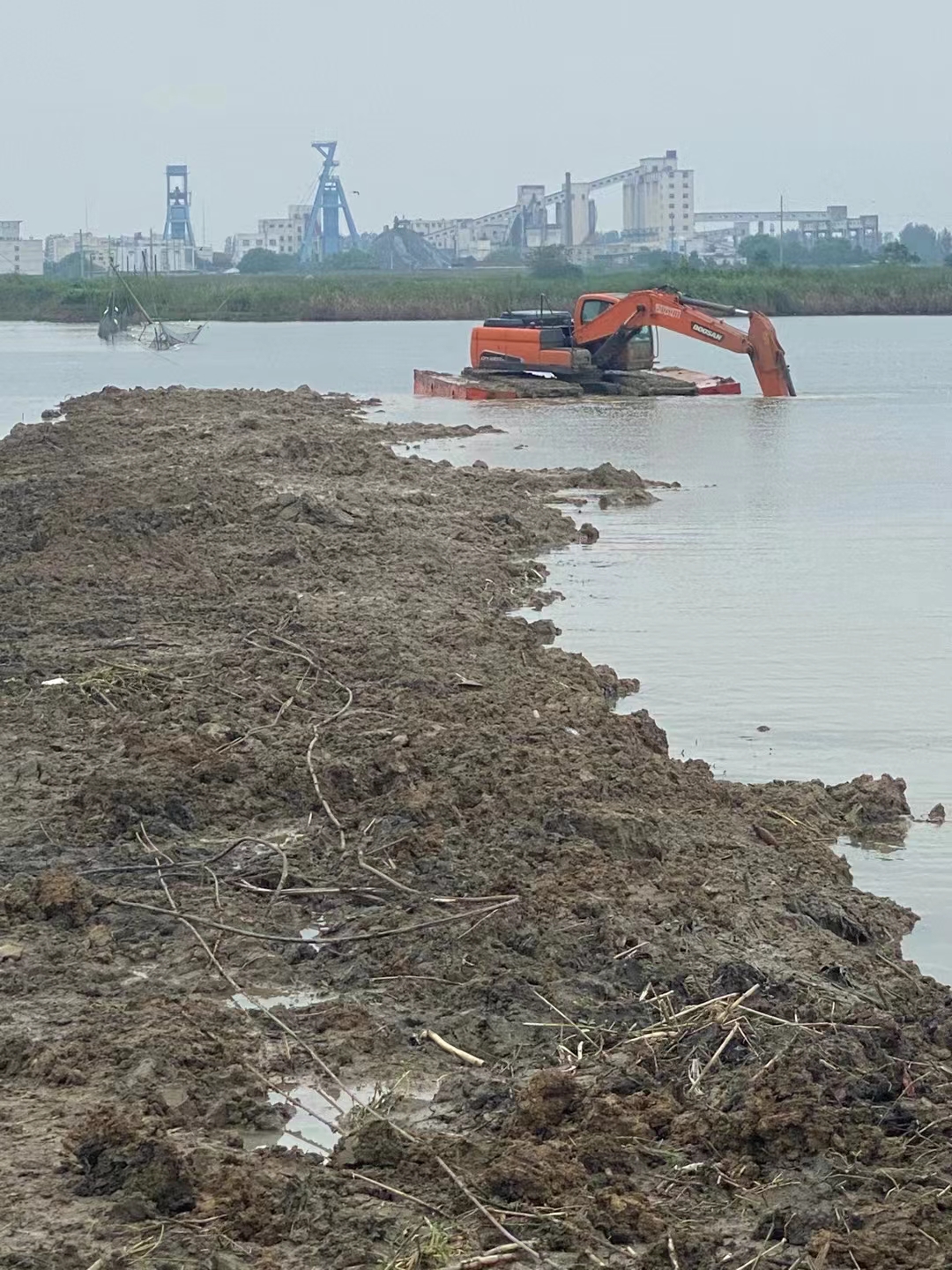 芜湖本地水上两栖挖机出租浮船平台