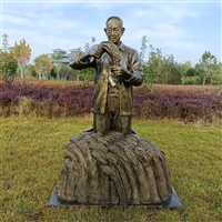 水稻之父袁隆平雕像，玻璃钢农业人物雕塑定做