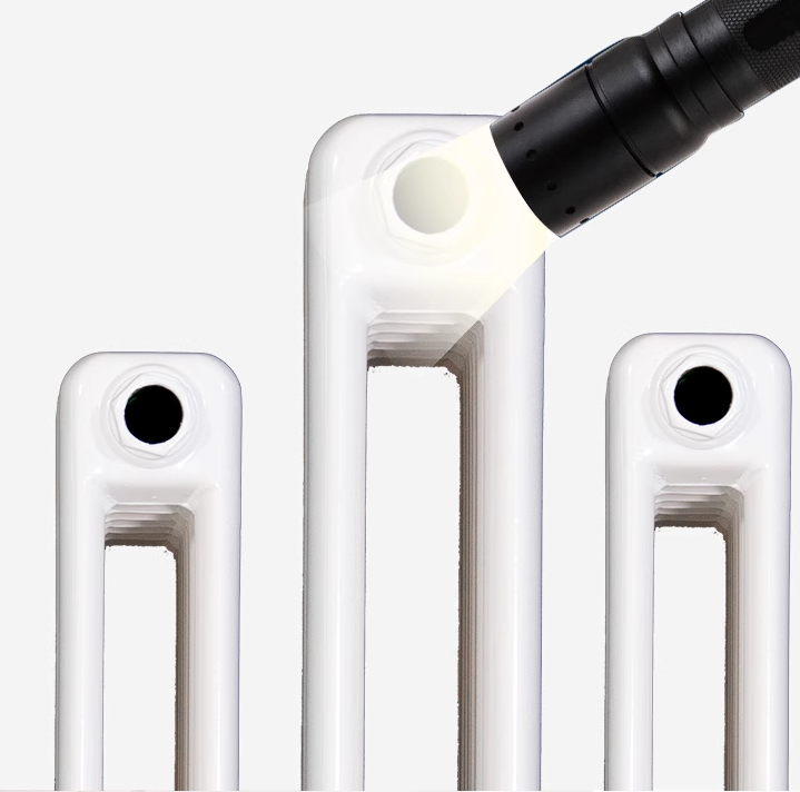 山西厂家钢二柱50方圆头方头 大水道散热器节能环保暖气片 