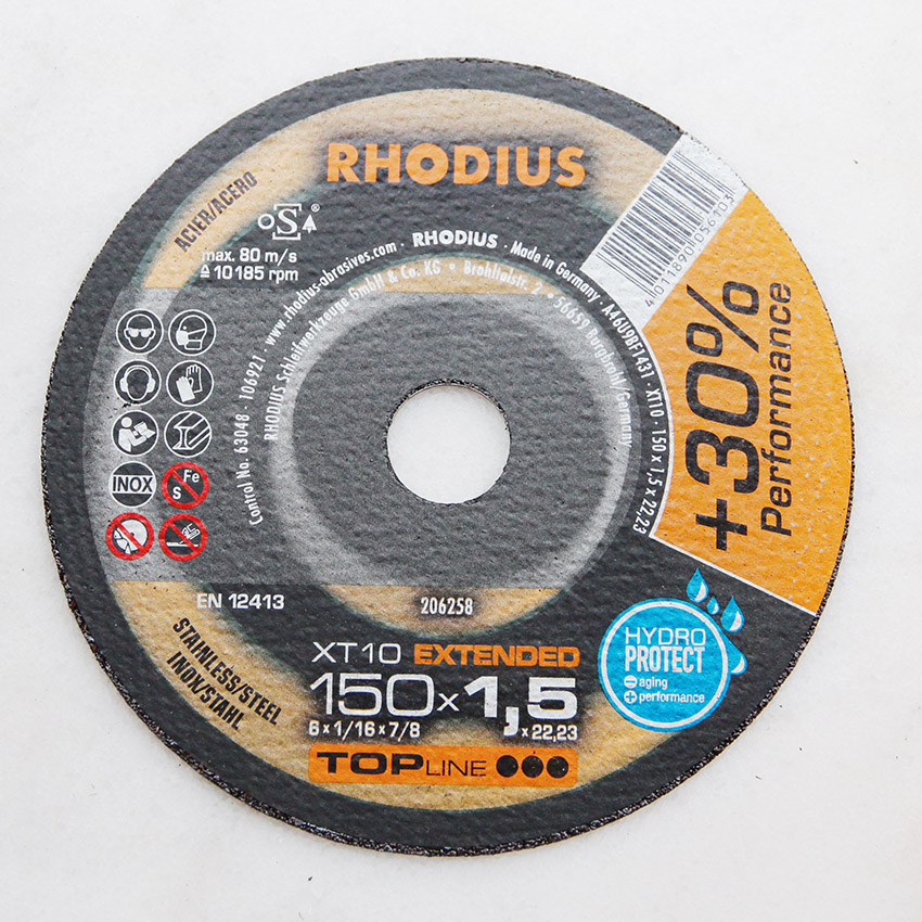 代理德国罗迪斯RHODIUS不锈钢切割片150*1.5*22.2 电厂检修切割片