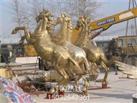 企业标志八马雕塑制造商-上海承接纯铜仿古