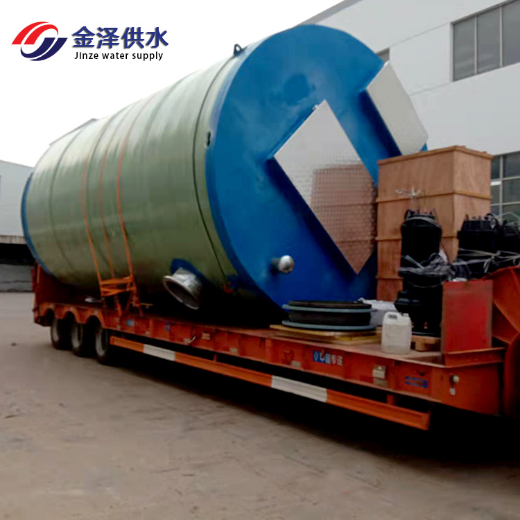 地埋污水提升泵站 玻璃钢一体化预制泵站 设计量5000吨m3/d