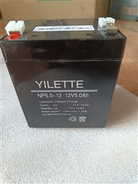 YILETTE蓄电池机房12V5.0AH通讯医疗设备应急后备NP5.0-12门禁