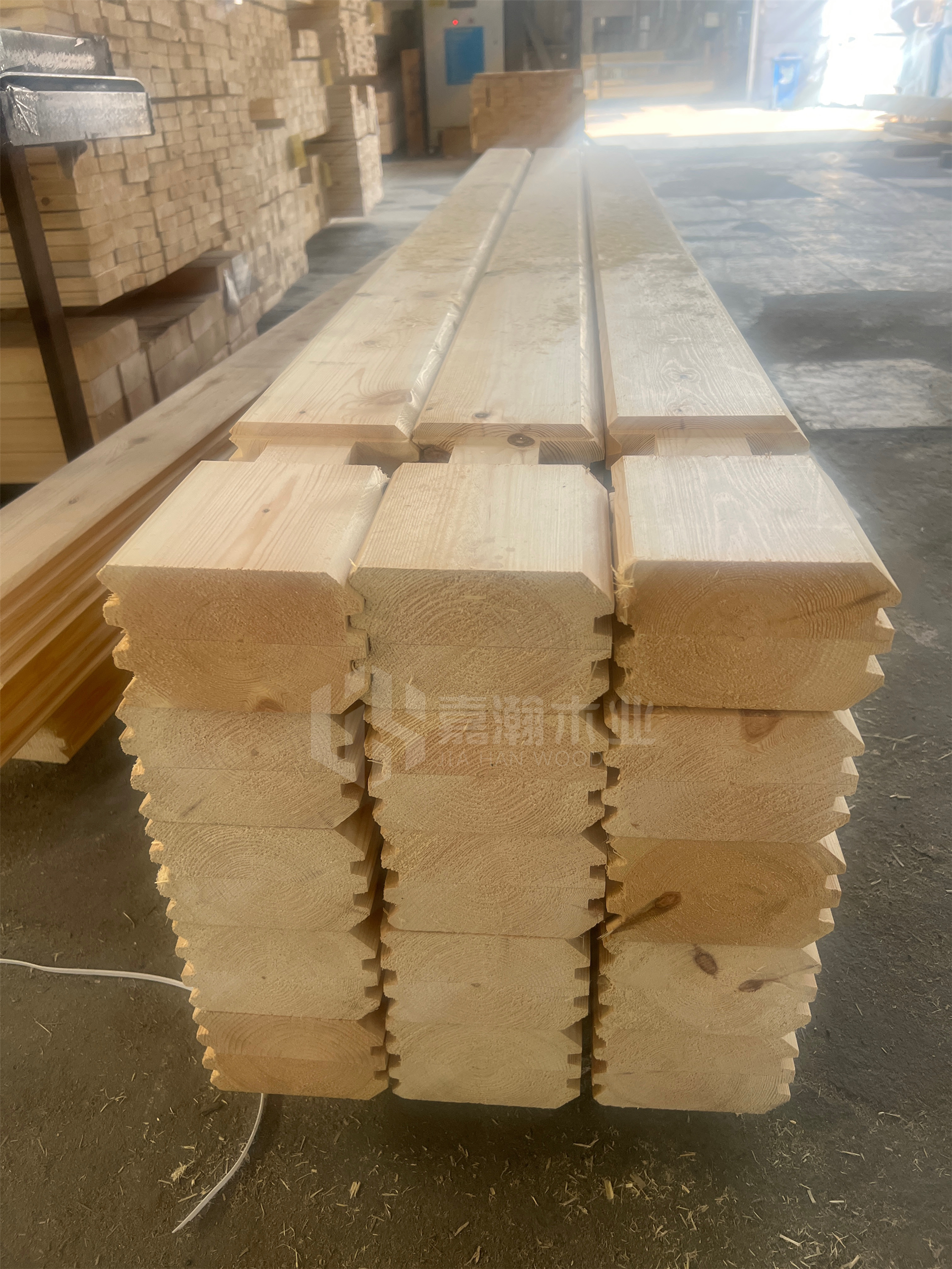 胶合木木结构 重型木屋木刻楞工厂预制加工