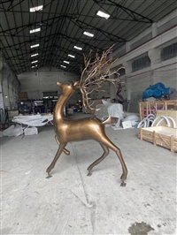 金属工艺品不锈钢雕塑小鹿摆件