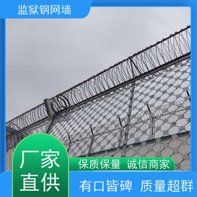 铁丝网 监狱防冲跳网 菱形焊接刀刺网 外4米隔离网