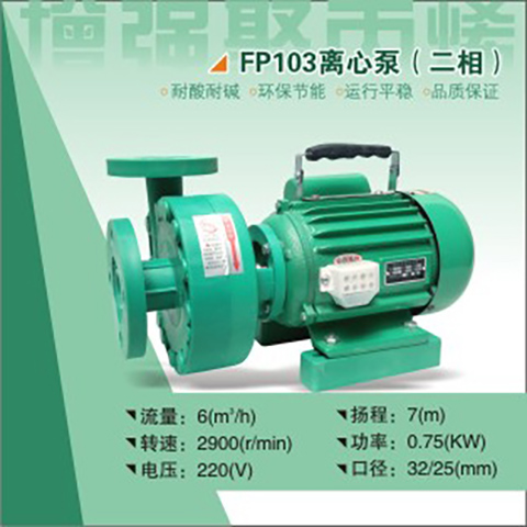FP耐腐蚀离心泵 FP32-25104单相220V 离心泵 工程塑料离心泵 直联式离心泵 化工离心泵