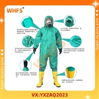 YX0201 绿色防喷溅耐酸碱轻型防化服 双门襟液密性拉链