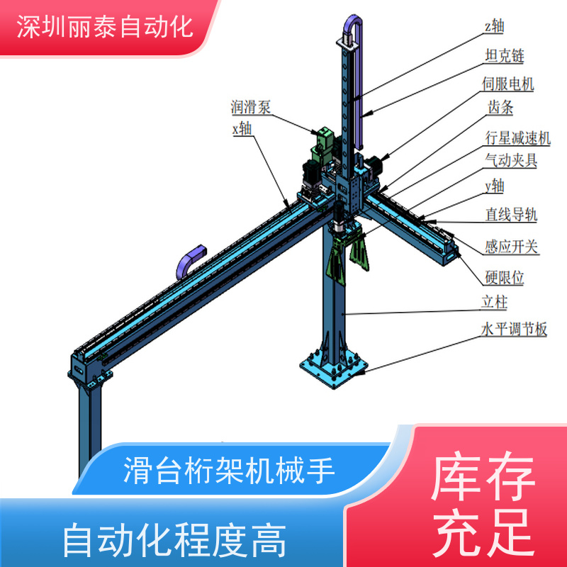 丽泰自动化 悬臂桁架机械手  三轴重载冲压数控上下料 伺服电动驱动