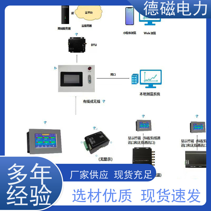 德磁电力 户外刀闸开关 光纤测温  3路6通道厂家定制 规格齐全