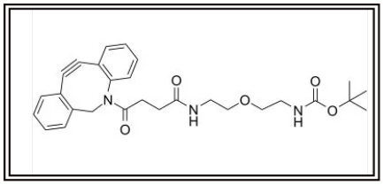 DBCO-PEG1-NH-Boc是一种带有DBCO基团和Boc保护胺的PEG连接剂