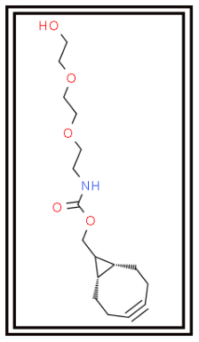 Endo-bcn-peg2-alcohol可以与叠氮化物标记的 生物分子发生反应