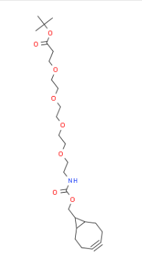 endo-BCN-PEG4-t-butyl?ester是一种含有BCN基团和叔丁基保护 羧基的点击化学连接剂