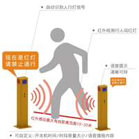 行人过街预警系统 行人过街语音提示柱 智能人行道预警系统