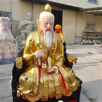 1.8米姜子牙神像 姜太公钓鱼愿者上钩 姜尚神像树脂玻璃钢彩绘摆件