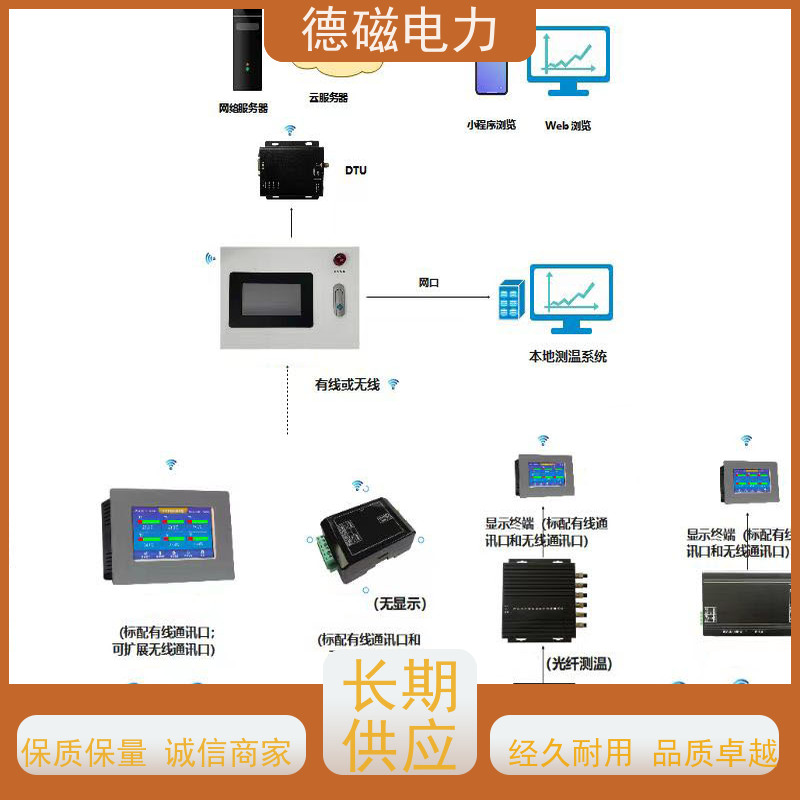 德磁电力 断路器触头 荧光测温 3路6通道厂家定制 规格齐全