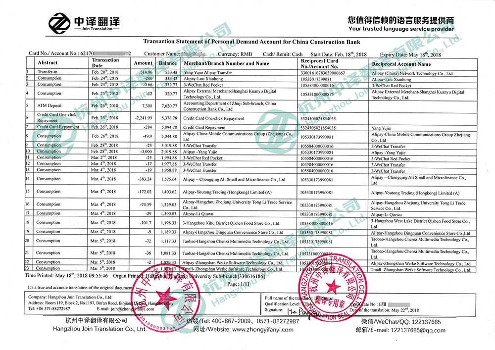 中译翻译 新西兰毕业证书翻译价格透明
