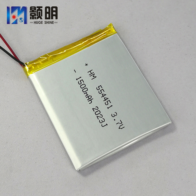 颢明554451软包聚合物锂电池3.7V1500mAh按摩器加湿器空气过滤器