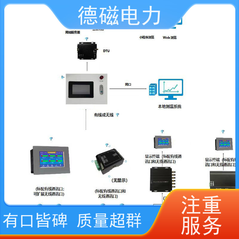 德磁电力 户外刀闸开关 温度传感器  3路6通道厂家定制 稳定耐用