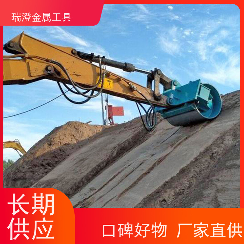 瑞澄金属机具 建筑沟槽 挖掘机滚筒夯 降低成本 厂家供应