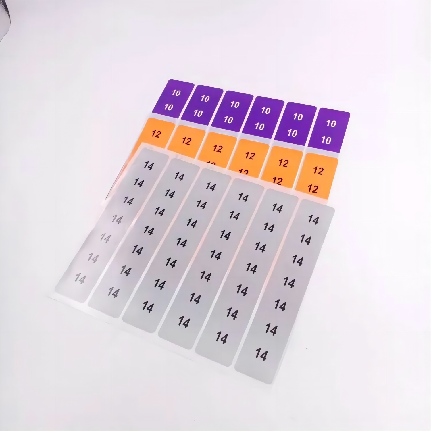 防水强粘可移除服装尺码标签彩色数字号码贴纸(图1)