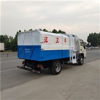 重庆  东风挂桶垃圾车蓝牌勾臂式垃圾车